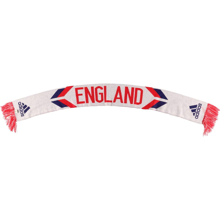Adidas England Soccer Acrylic Scarf, Made in Germany acrylic red type Vintage Second Hand