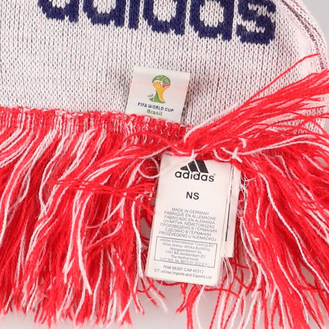 Adidas England Soccer Acrylic Scarf, Made in Germany acrylic red type Vintage Second Hand