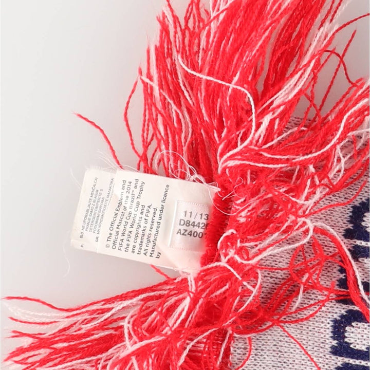 Adidas England Soccer Acrylic Scarf, Made in Germany acrylic red type Vintage Second Hand