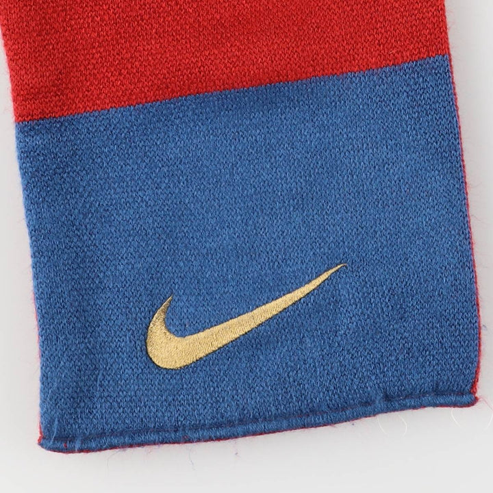 Nike LA LIGA FC BARCELONA Border Pattern Soccer Acrylic Scarf acrylic burgundy type Vintage Second Hand