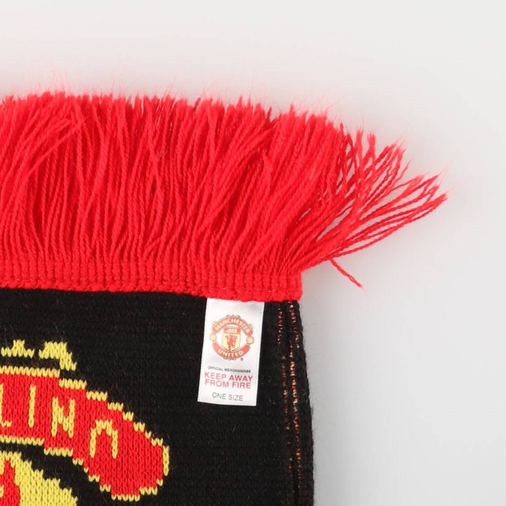 PREMIER LEAGE Premier League MANCHESTER UNITED FC Manchester United Soccer Acrylic Scarf acrylic red type Vintage Second Hand