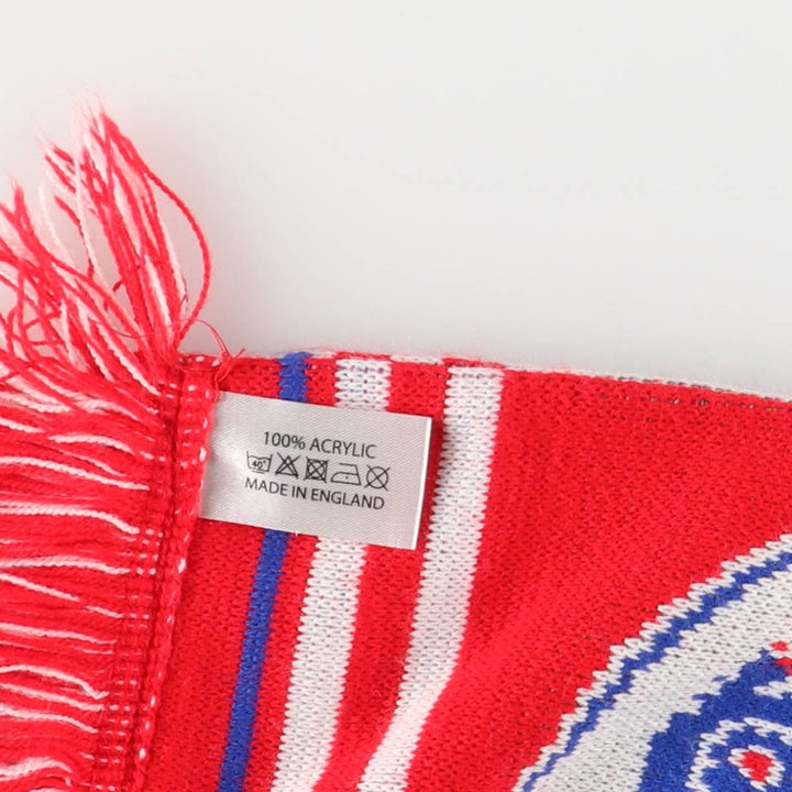 England National Football Team Acrylic Scarf Made in the UK acrylic red type Vintage Second Hand