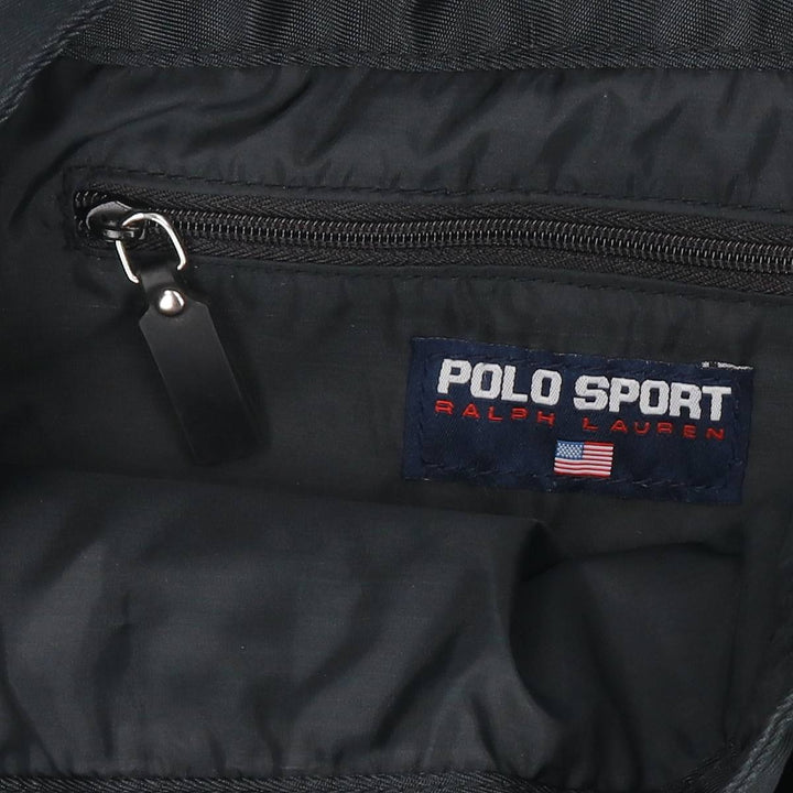 Vintage 90'S Ralph Lauren POLO SPORT Stars and Stripes Tote Bag Nylon black type Vintage Second Hand