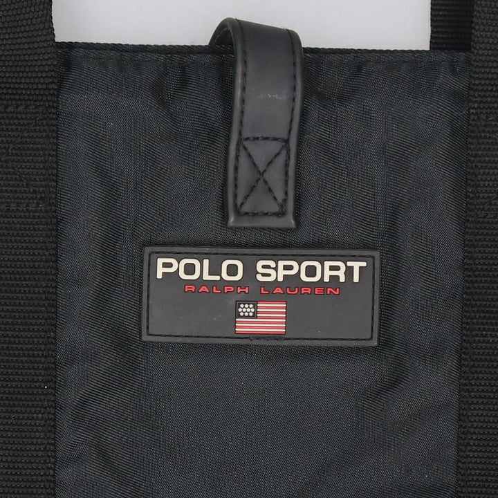 Vintage 90'S Ralph Lauren POLO SPORT Stars and Stripes Tote Bag Nylon black type Vintage Second Hand