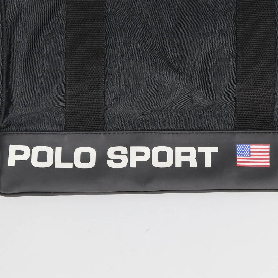 Vintage 90'S Ralph Lauren POLO SPORT Stars and Stripes Tote Bag Nylon black type Vintage Second Hand