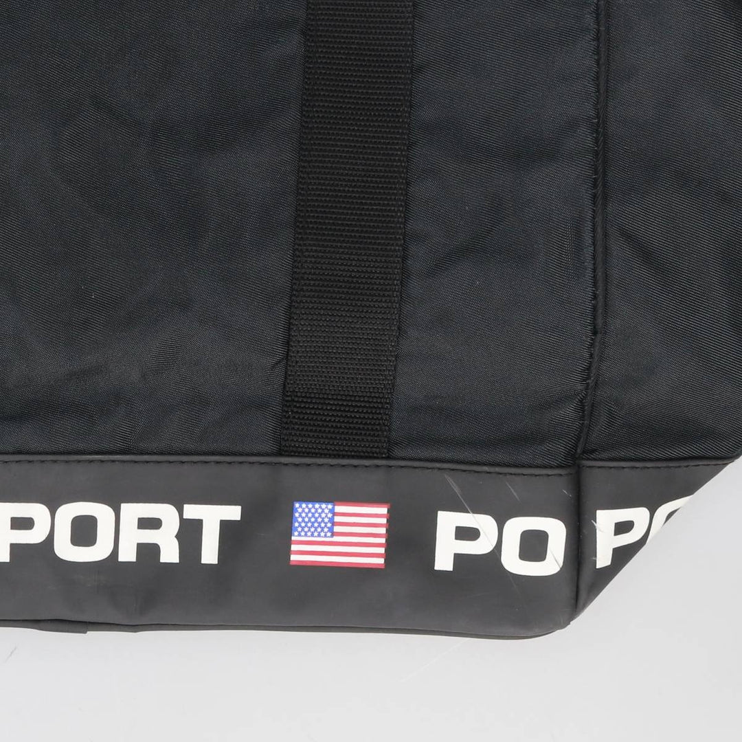 Vintage 90'S Ralph Lauren POLO SPORT Stars and Stripes Tote Bag Nylon black type Vintage Second Hand