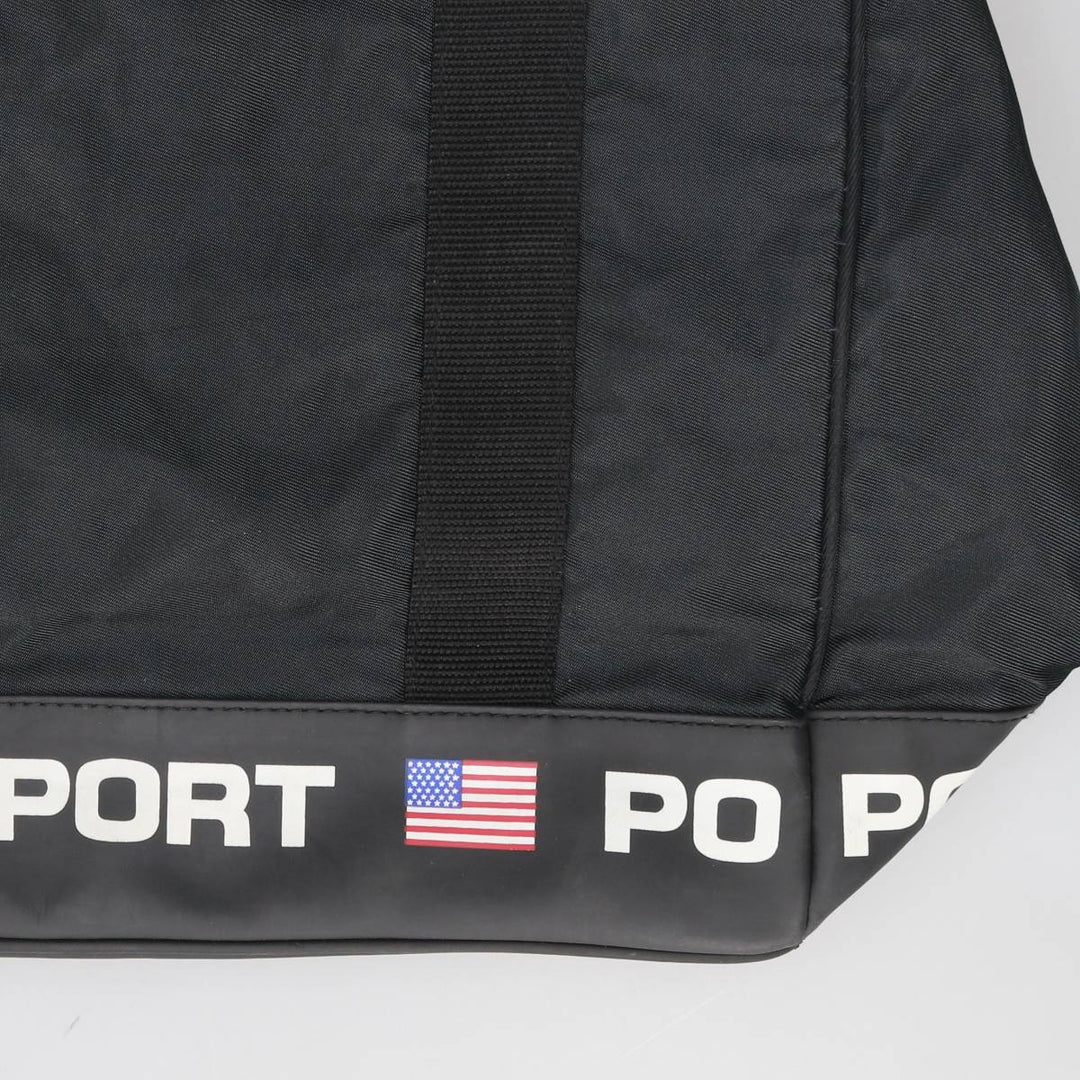 Vintage 90'S Ralph Lauren POLO SPORT Stars and Stripes Tote Bag Nylon black type Vintage Second Hand
