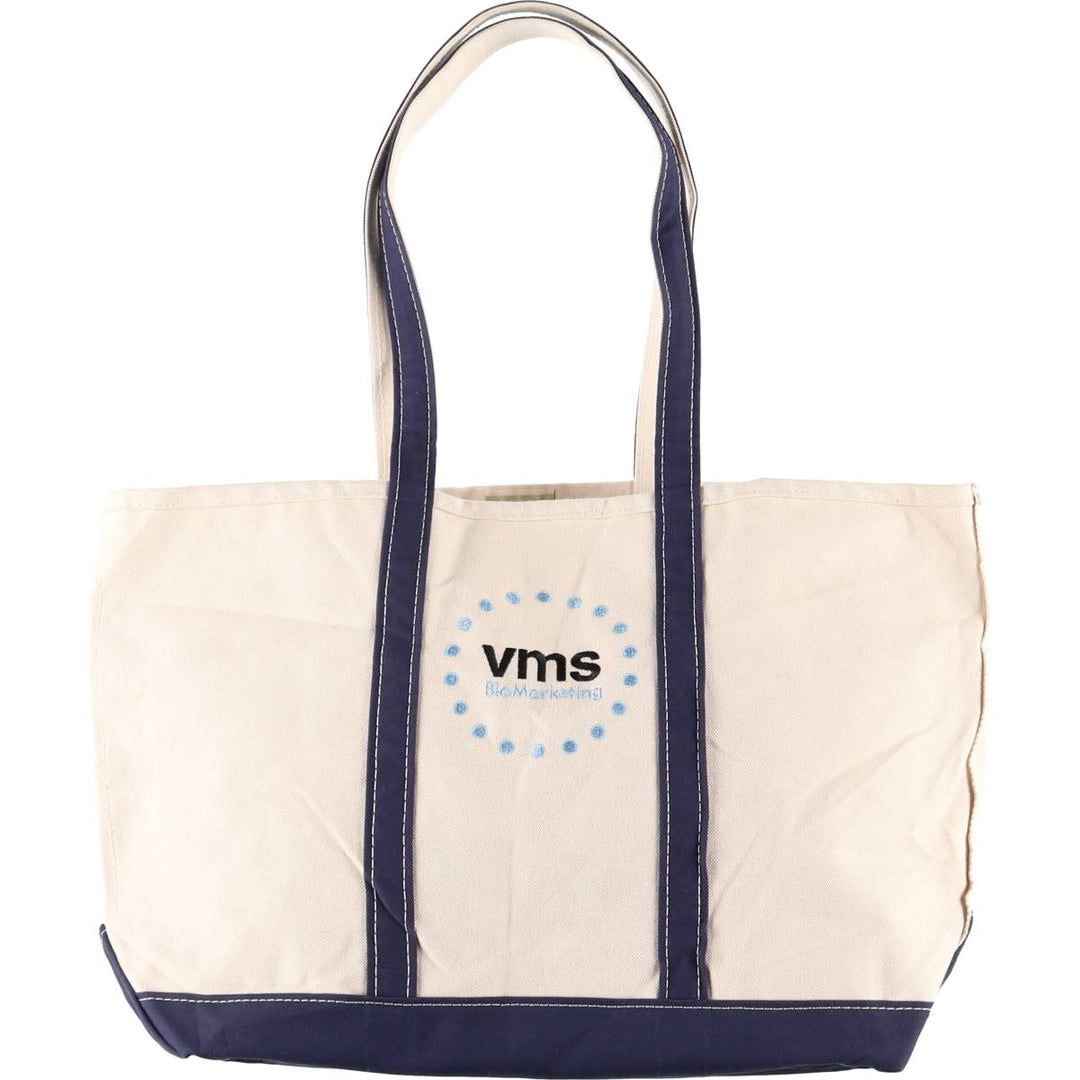 LLBean BOAT AND TOTE Advertising Tote Bag Made in USA cotton Beige type Vintage Second Hand