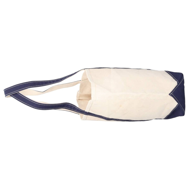 LLBean BOAT AND TOTE Advertising Tote Bag Made in USA cotton Beige type Vintage Second Hand