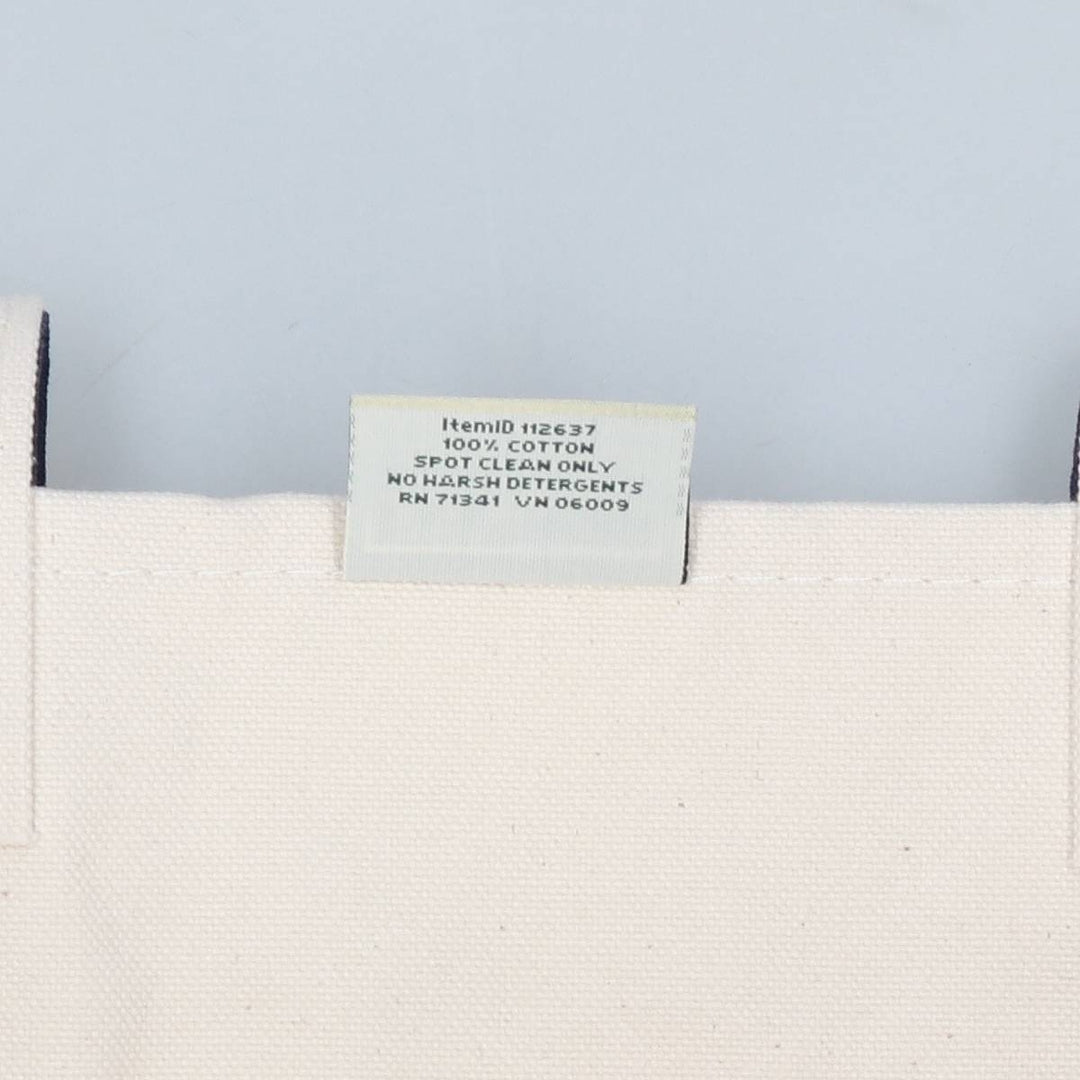 LLBean BOAT AND TOTE Advertising Tote Bag Made in USA cotton Beige type Vintage Second Hand