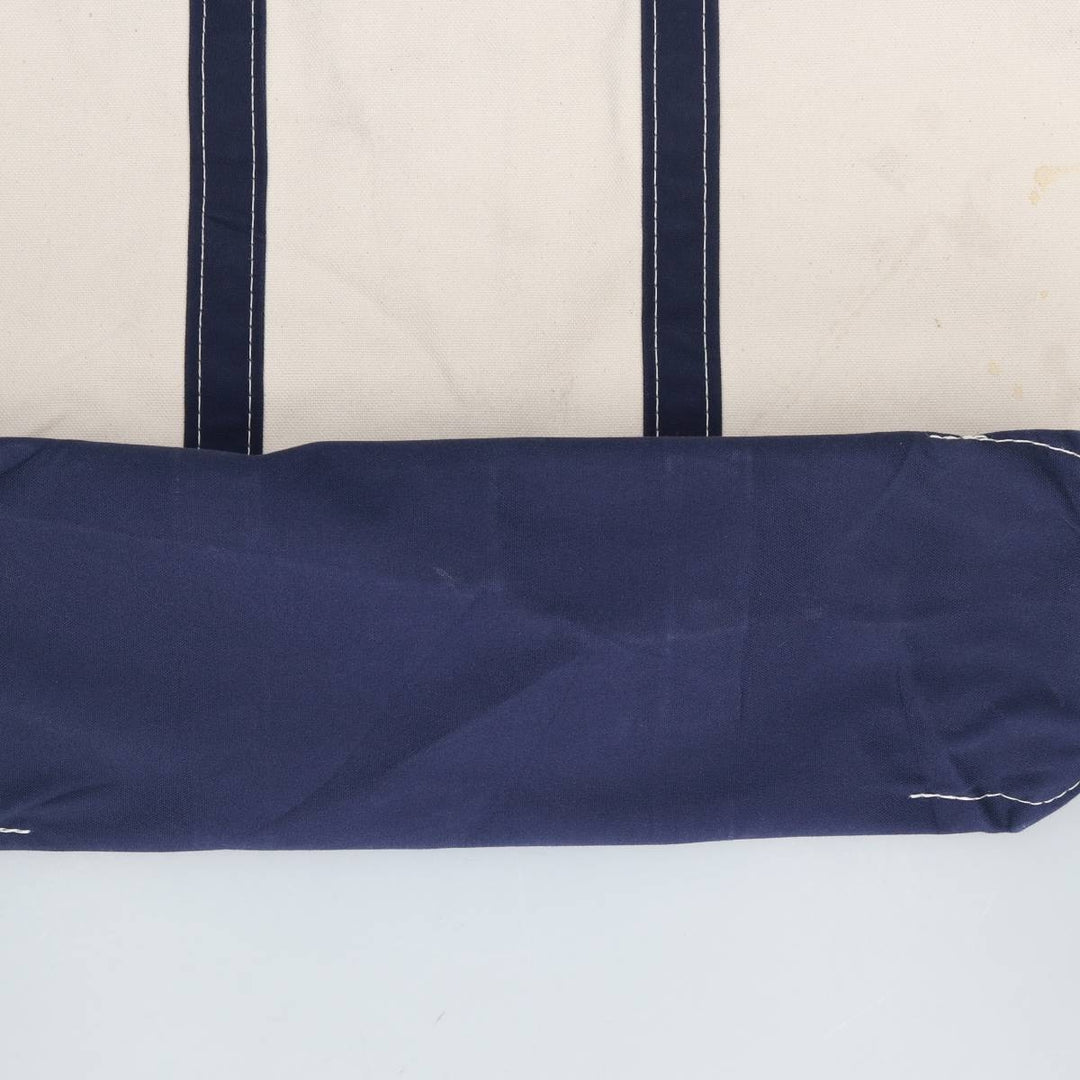 LLBean BOAT AND TOTE Advertising Tote Bag Made in USA cotton Beige type Vintage Second Hand