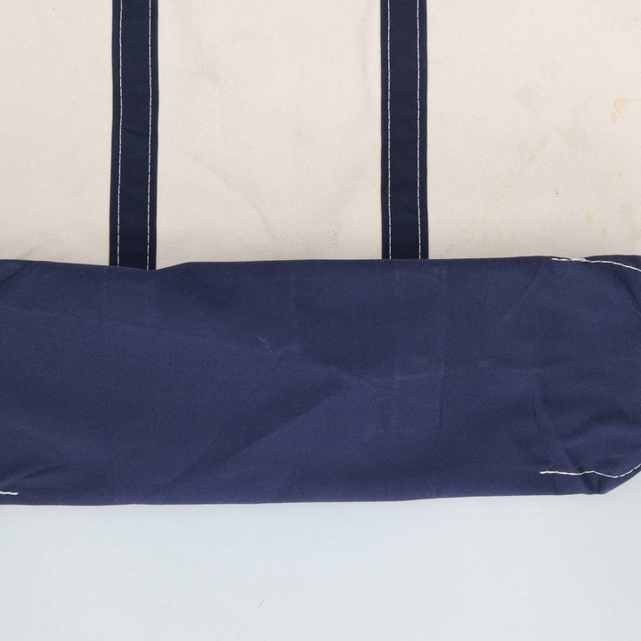 LLBean BOAT AND TOTE Advertising Tote Bag Made in USA cotton Beige type Vintage Second Hand