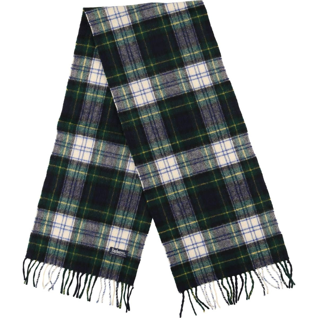 Burberry's LONDON tartan wool scarf unclear Green type dark green Vintage Second Hand