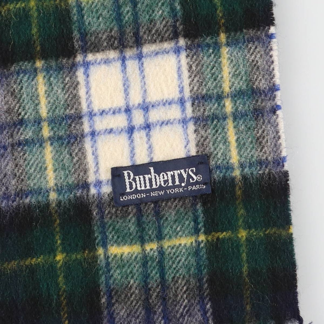 Burberry's LONDON tartan wool scarf unclear Green type dark green Vintage Second Hand