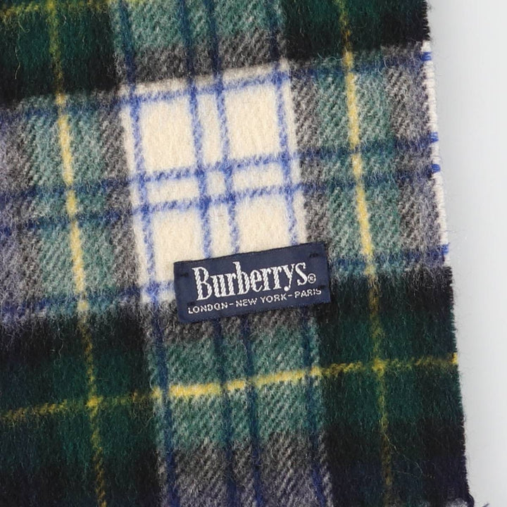 Burberry's LONDON tartan wool scarf unclear Green type dark green Vintage Second Hand
