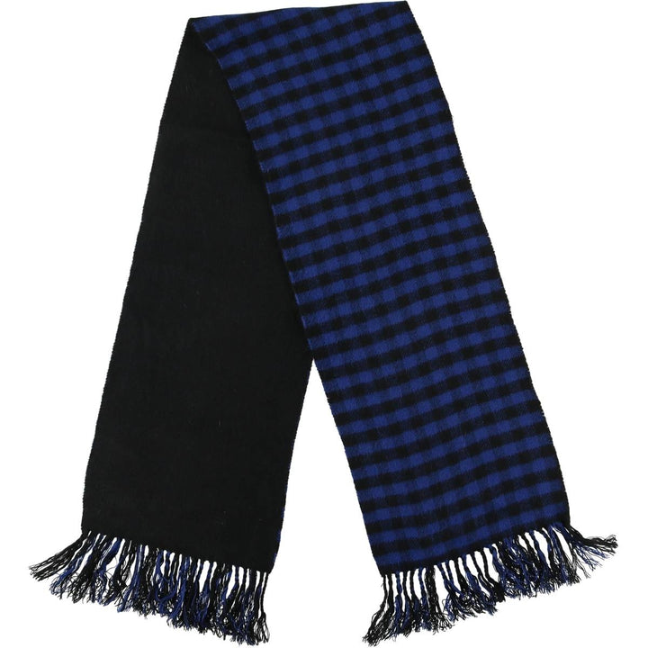 Aquascutum Check Pattern Wool Scarf, Made in the UK wool blue type Vintage Second Hand