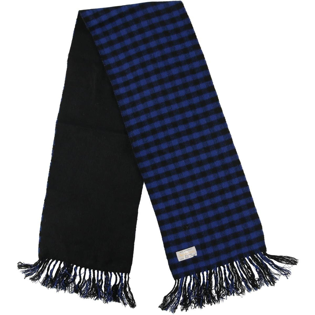 Aquascutum Check Pattern Wool Scarf, Made in the UK wool blue type Vintage Second Hand