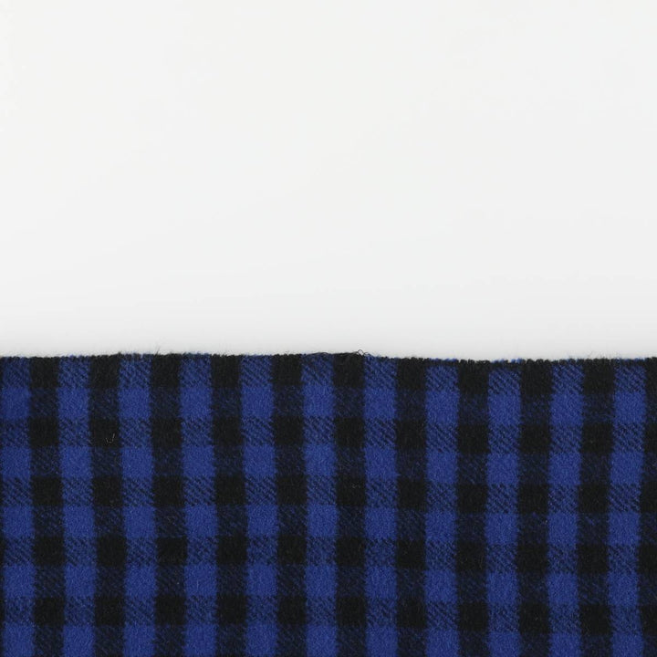 Aquascutum Check Pattern Wool Scarf, Made in the UK wool blue type Vintage Second Hand