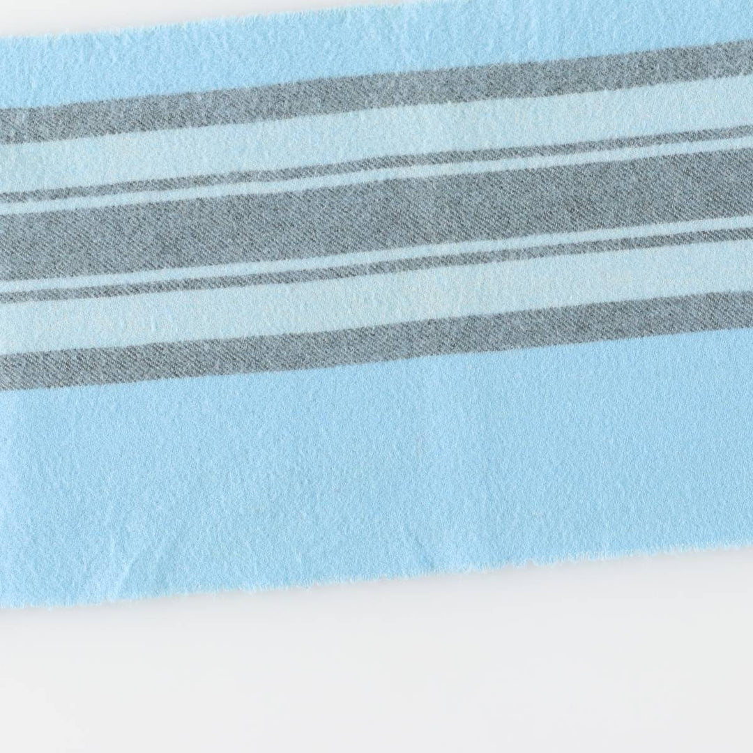 Lacoste Check Pattern Cashmere Blend Wool Scarf wool Blue type light blue Vintage Second Hand