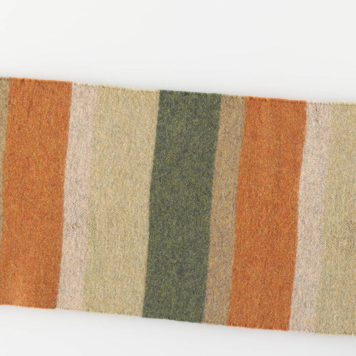 Lacoste Border Pattern Wool Scarf wool orange type Vintage Second Hand