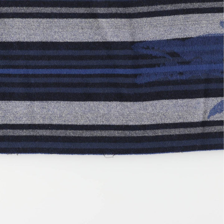 Lacoste Striped Pattern Cashmere Blend Wool Scarf Cashmere blue type Vintage Second Hand