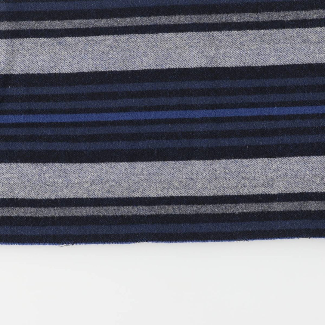 Lacoste Striped Pattern Cashmere Blend Wool Scarf Cashmere blue type Vintage Second Hand