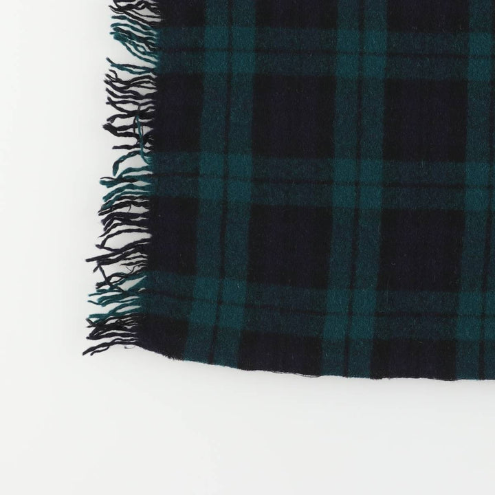 Vintage 1960'S Pendleton Blackwatch Check Wool Scarf wool Green type dark green Vintage Second Hand