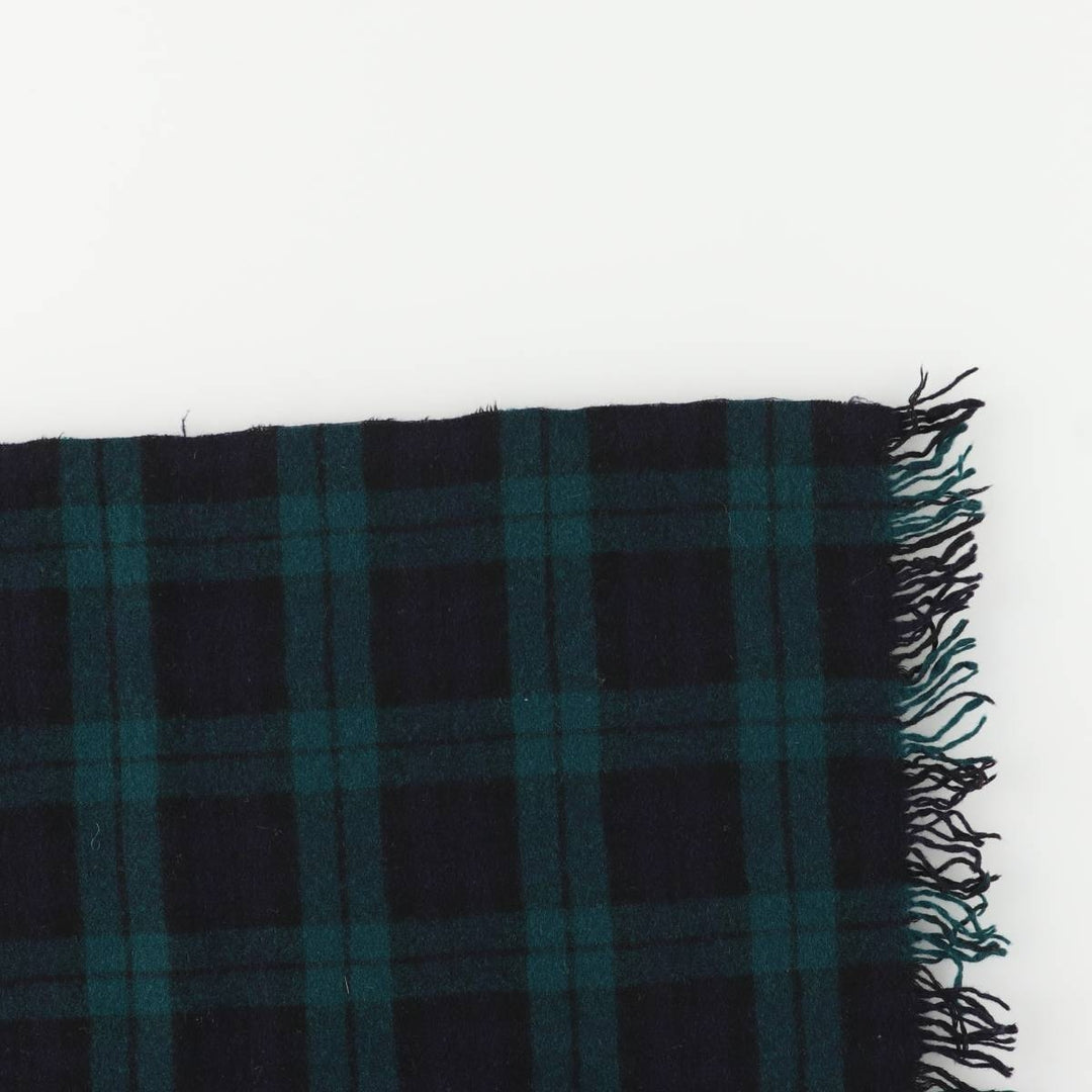 Vintage 1960'S Pendleton Blackwatch Check Wool Scarf wool Green type dark green Vintage Second Hand