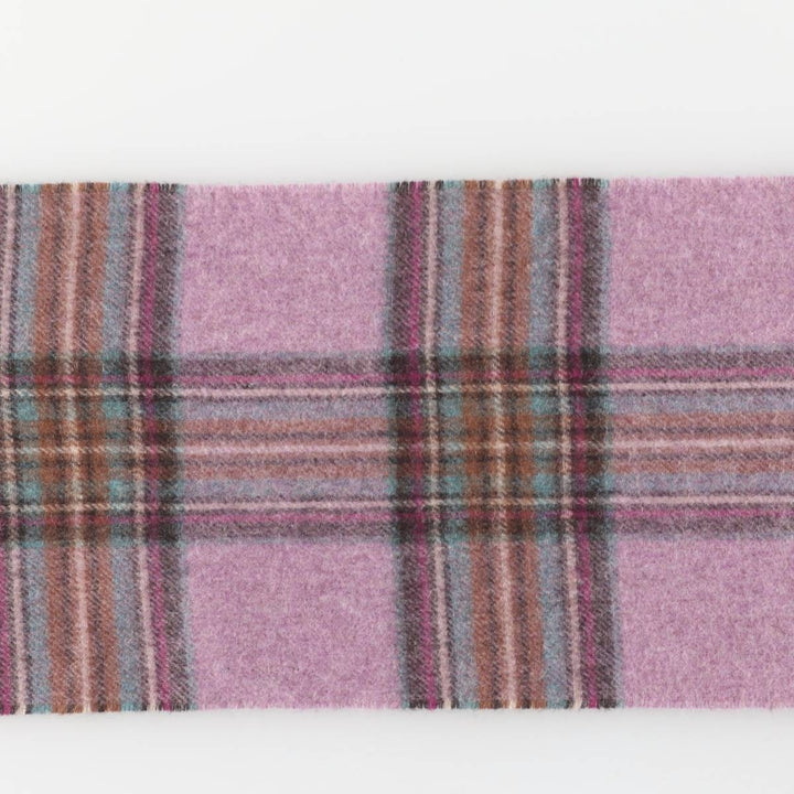 Barbour Check Pattern Wool Scarf, Made in England wool pink type Vintage Second Hand