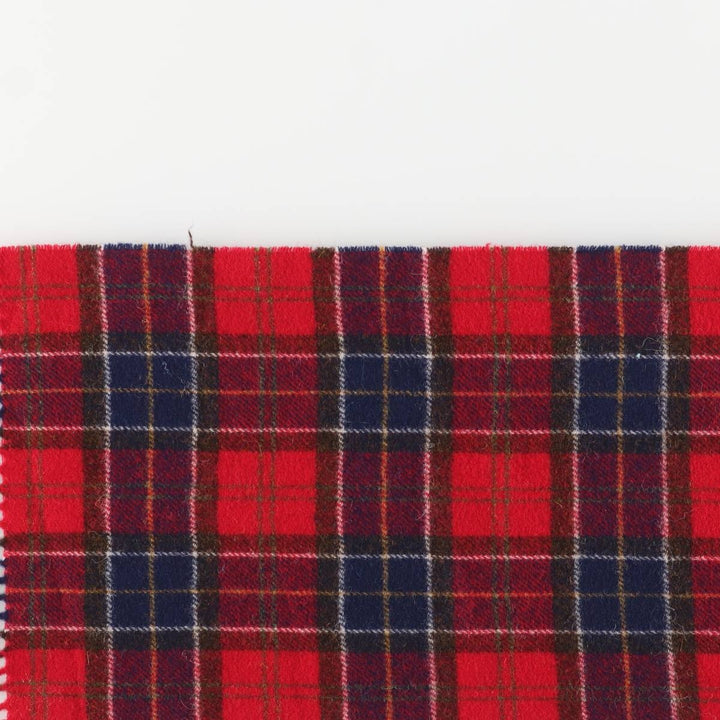 Barbour Tartan Check Wool Scarf, Made in England wool red type Vintage Second Hand