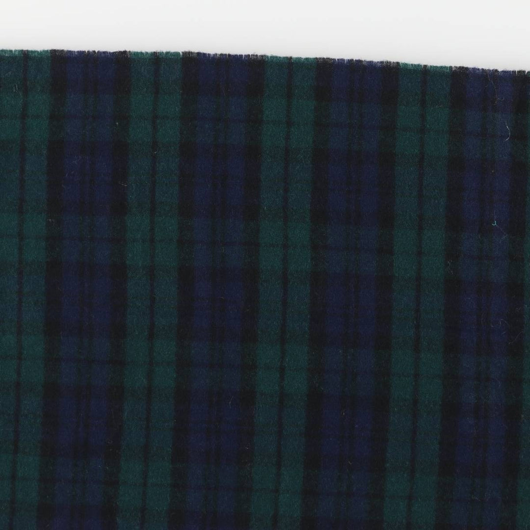 Vintage 1970'S Pendleton Blackwatch Check Wool Scarf, Made in USA wool green type Vintage Second Hand