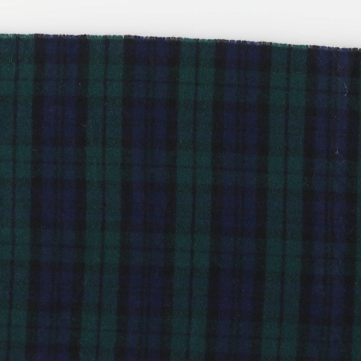 Vintage 1970'S Pendleton Blackwatch Check Wool Scarf, Made in USA wool green type Vintage Second Hand