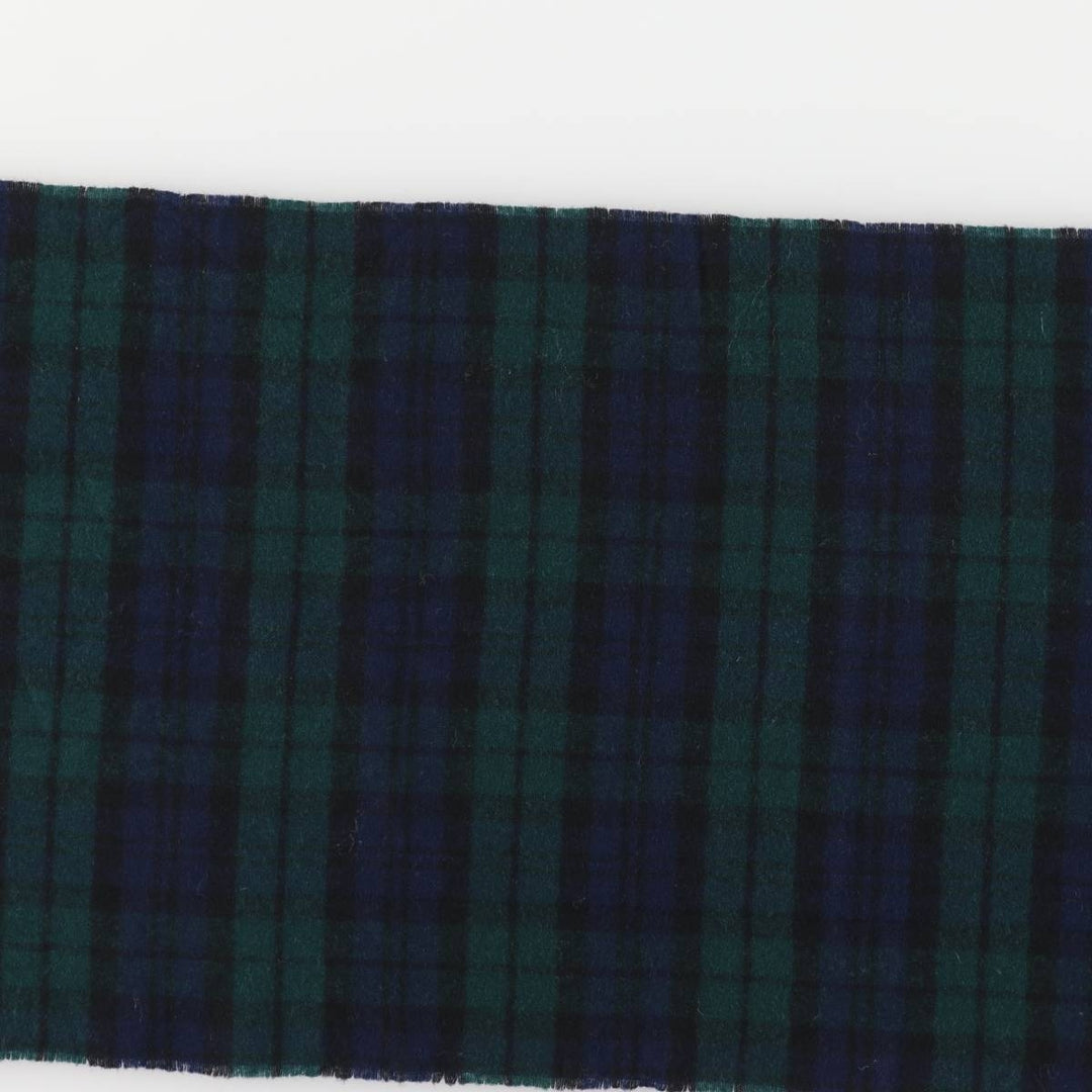 Vintage 1970'S Pendleton Blackwatch Check Wool Scarf, Made in USA wool green type Vintage Second Hand