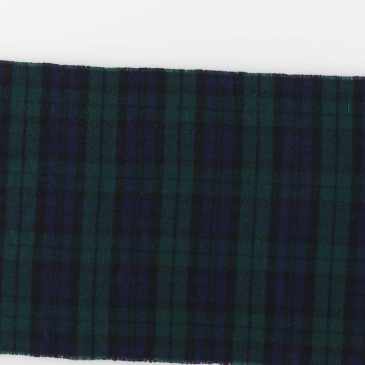 Vintage 1970'S Pendleton Blackwatch Check Wool Scarf, Made in USA wool green type Vintage Second Hand