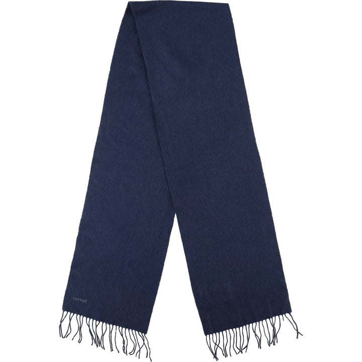 Barbour wool scarf, made in England wool navy blue type Vintage Second Hand