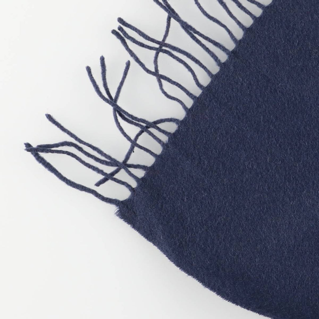 Barbour wool scarf, made in England wool navy blue type Vintage Second Hand