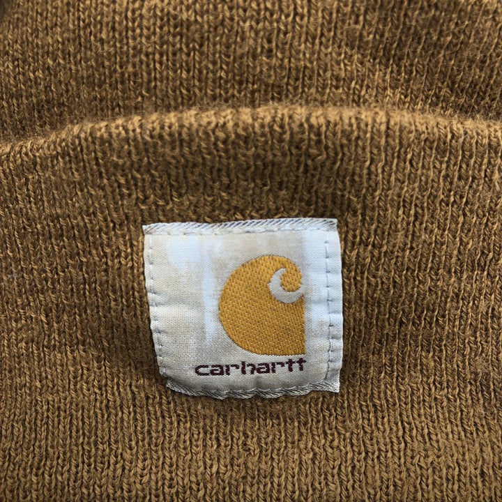 Carhartt knit beanie, made in Canada acrylic brown type Vintage Second Hand