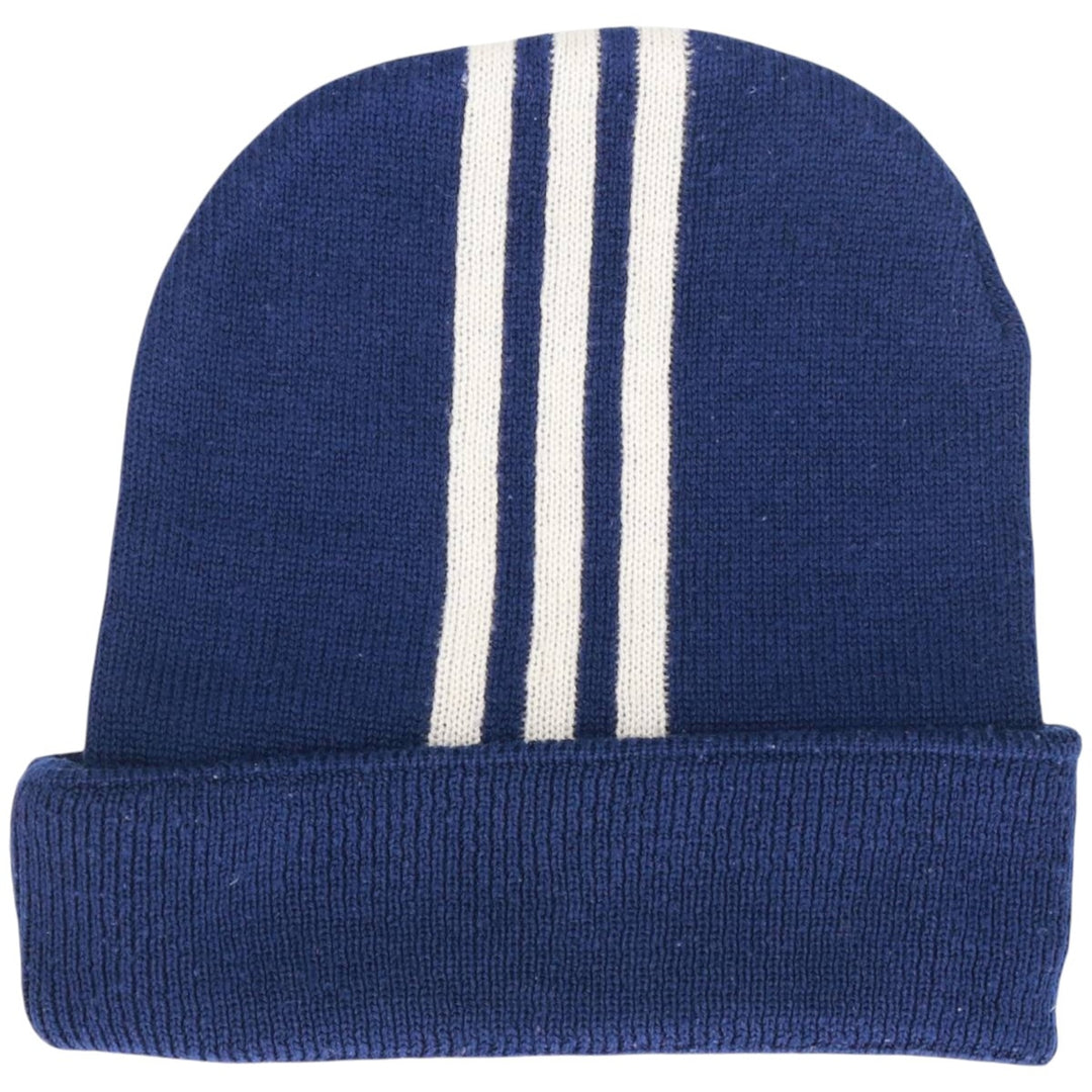 2000'S Adidas knit beanie, one size fits all acrylic blue type Vintage Second Hand