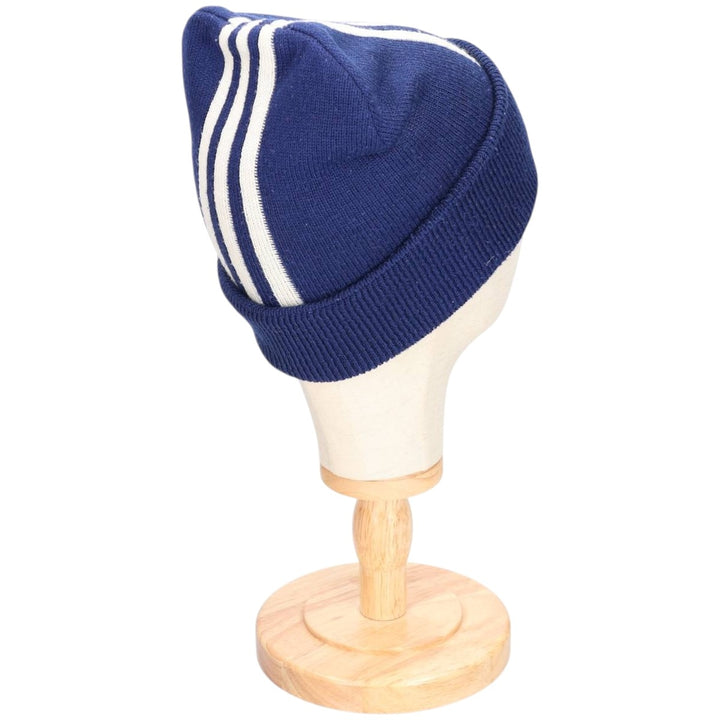 2000'S Adidas knit beanie, one size fits all acrylic blue type Vintage Second Hand
