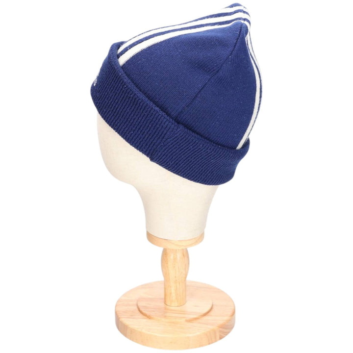 2000'S Adidas knit beanie, one size fits all acrylic blue type Vintage Second Hand