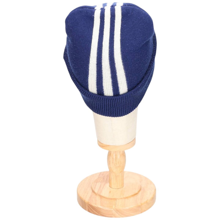 2000'S Adidas knit beanie, one size fits all acrylic blue type Vintage Second Hand