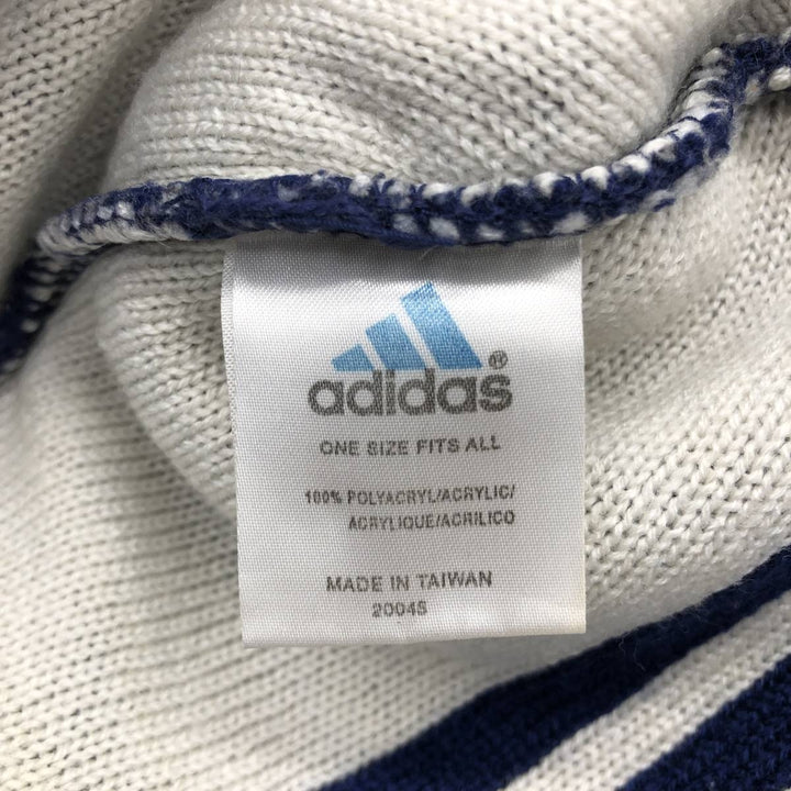 2000'S Adidas knit beanie, one size fits all acrylic blue type Vintage Second Hand