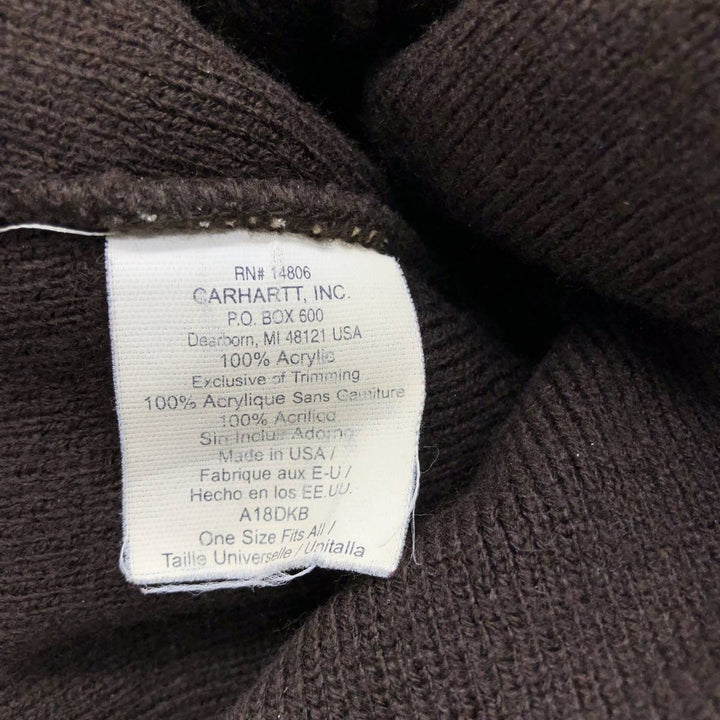 Carhartt Knit Beanie, Made in USA, One Size Fits Most acrylic brown type Vintage Second Hand