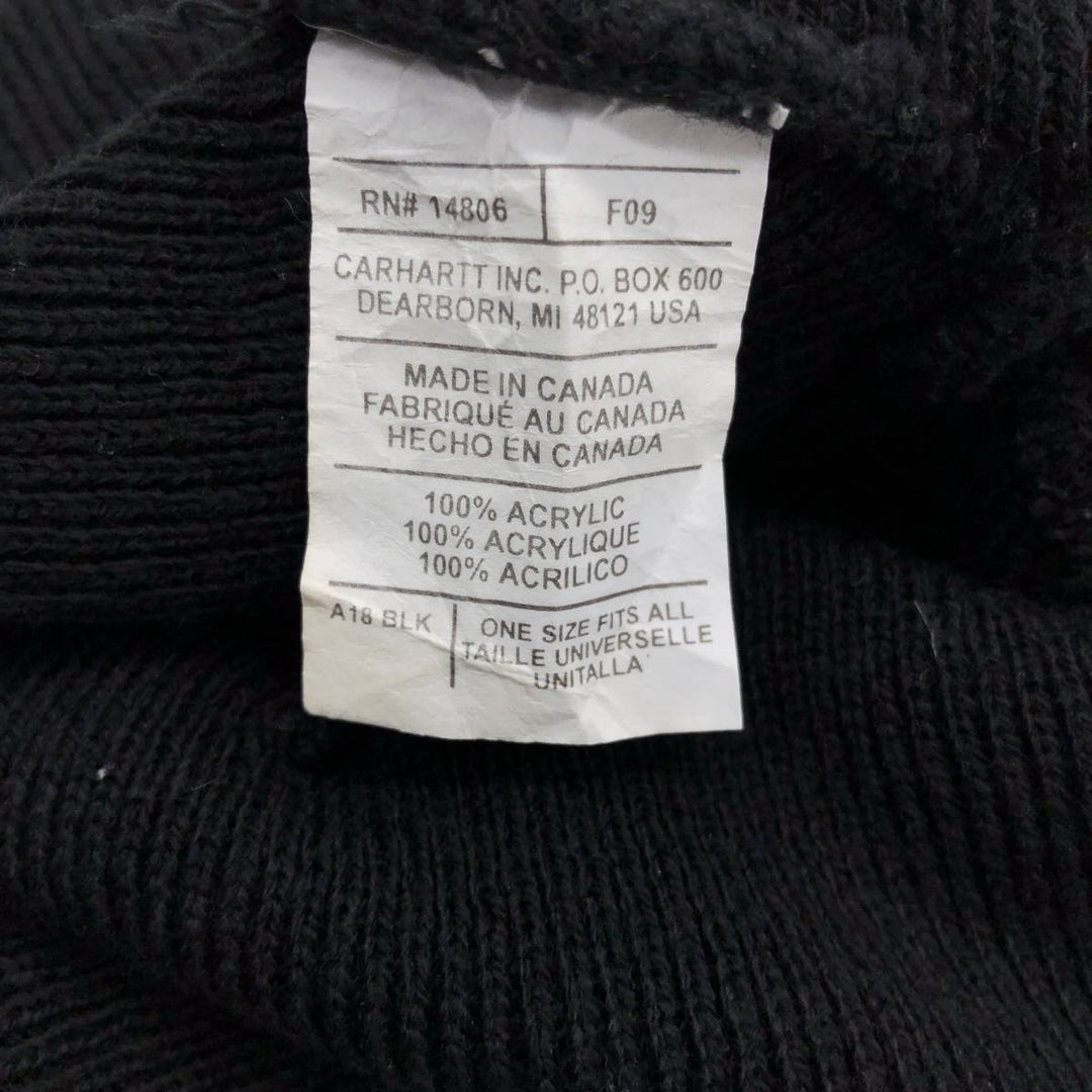 Carhartt Knit Beanie, Made in Canada, One Size Fits Most acrylic black type Vintage Second Hand