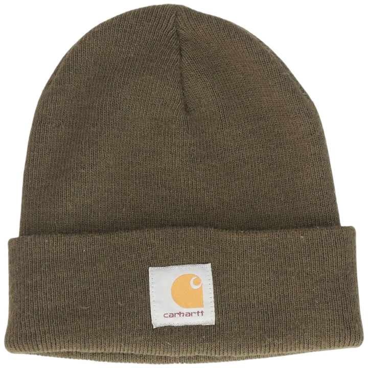 Carhartt Knit Beanie, Made in USA, One Size Fits Most acrylic Khaki type sage green Vintage Second Hand