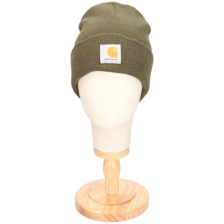 Carhartt Knit Beanie, Made in USA, One Size Fits Most acrylic Khaki type sage green Vintage Second Hand