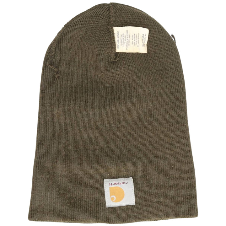 Carhartt Knit Beanie, Made in USA, One Size Fits Most acrylic Khaki type sage green Vintage Second Hand