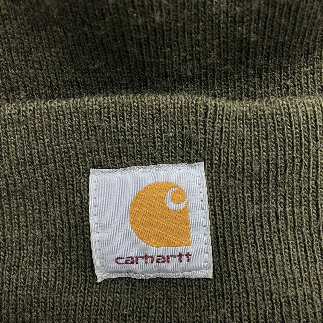 Carhartt Knit Beanie, Made in USA, One Size Fits Most acrylic Khaki type sage green Vintage Second Hand