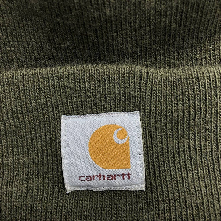 Carhartt Knit Beanie, Made in USA, One Size Fits Most acrylic Khaki type sage green Vintage Second Hand