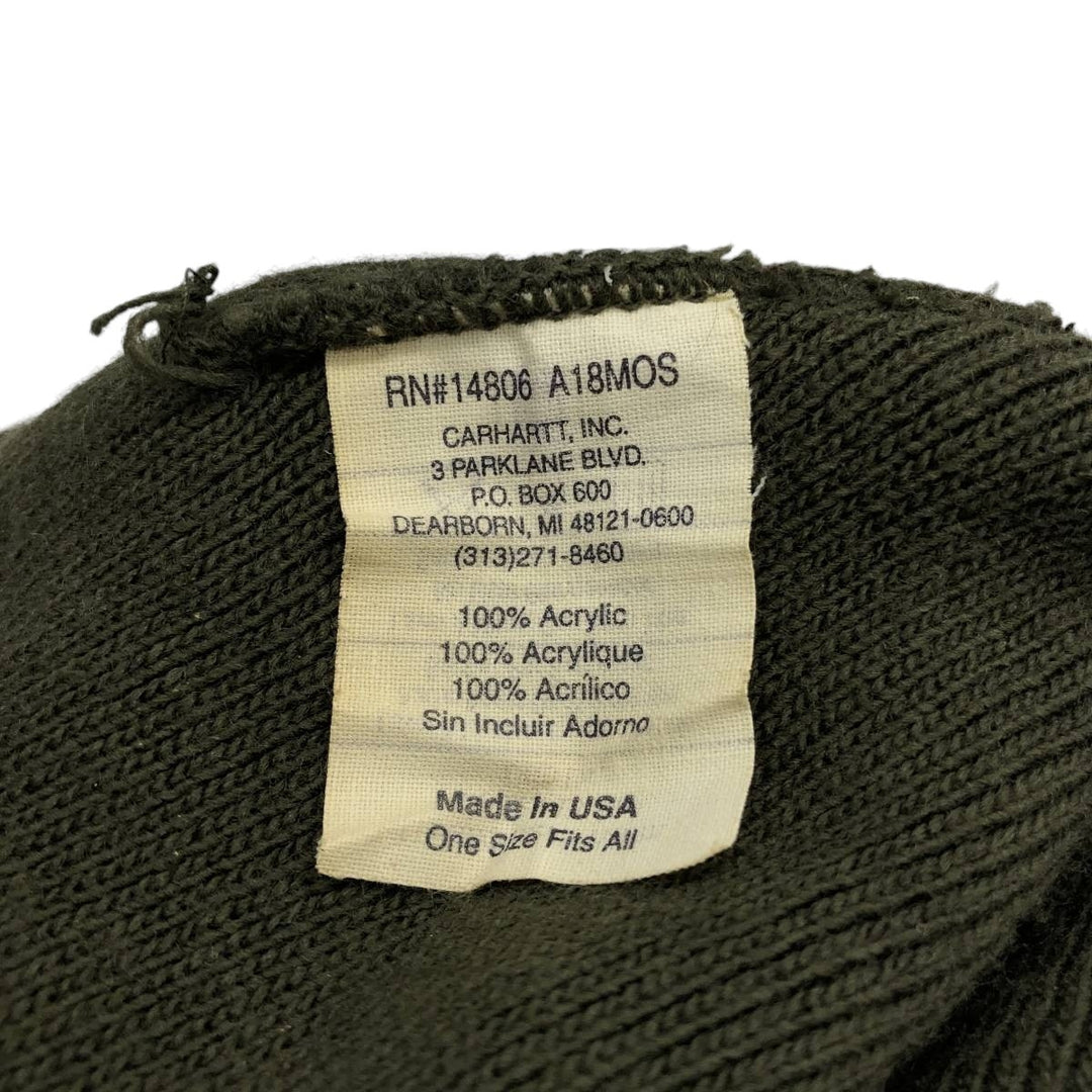 Carhartt Knit Beanie, Made in USA, One Size Fits Most acrylic Khaki type sage green Vintage Second Hand